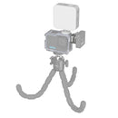 SmallRig HawkLock H18 quick release support with cold shoe mounted on action camera tripod setup