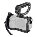 SmallRig Hawklock cage with handheld kit for the Sony FX5 on a white background