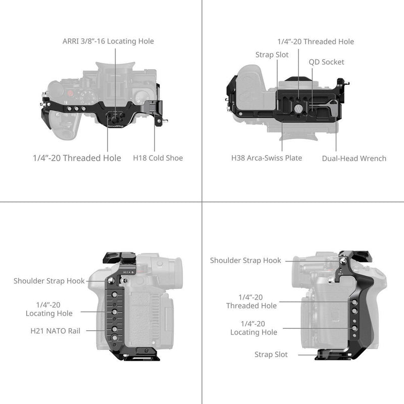 SmallRig HawkLock Quick Release Cage Kit for Panasonic GH6, GH7