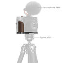 SmallRig L-Bracket with wood grip for FUJIFILM GFX100RF camera, Arca-Swiss mount, tripod-ready