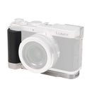 SmallRig L-Shape Silicone Grip for Lumix L10 in silver on a white background