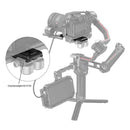 SmallRig Manfrotto Quick Release Plate attached to DJI gimbal for quick switching and secure camera mounting