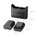 SmallRig Compact Battery Charger Kit with dual Sony NP-FZ100 batteries and fast charging dock