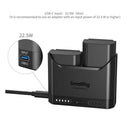SmallRig Compact Battery Charger Kit with dual Sony NP-FZ100 batteries and fast-charging dock