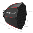 SmallRig RA-D30 mini Parabolic Softbox with honeycomb grid and quick-release design for RC 60B COB Light, 29cm diameter, portable lighting modifier