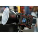 SmallRig RC 60B COB LED video light with built-in battery, color LCD screen, and adjustable 60W bi-color output