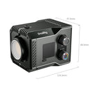 SmallRig RC 60C RGB LED video light with adjustable color temperature and built-in battery with compact design