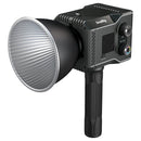 SmallRig RC 60C RGB LED video light with clamp and power bank, compact and versatile lighting device.