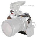 SmallRig Retro Cage for Fujifilm X-M5 with ergonomic wooden grip and multiple expansion mounts