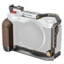 SmallRig Retro Cage for Fujifilm X-M5 camera with wooden grip and multiple mounting options