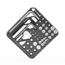 SmallRig Screw and Hex Key Storage Plate with multiple screws and hex keys for camera rigs organization