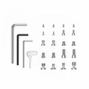 SmallRig Screw and Hex Key Storage Plate with various screws and 4 hex keys for camera rigs organization