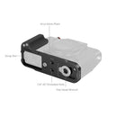 SmallRig L-Shaped Handle attached to FUJIFILM X-T30 camera showing ergonomic silicone grip and soft shutter button