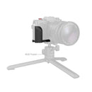 SmallRig L-Shaped Handle attached to FUJIFILM X-T30 camera with silicone grip and soft shutter button for improved ergonomics