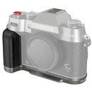SmallRig Silicone L-Shaped Grip attached to Fujifilm X-T50 camera with ergonomic design and shutter release button