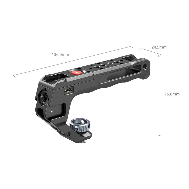SmallRig Top Handle with record trigger and ARRI locating screw for stable camera grip and accessory mounting