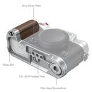 SmallRig Wooden L-Shaped Grip with ergonomic wooden handle and Arca-Swiss plate for Fujifilm X-T50 camera