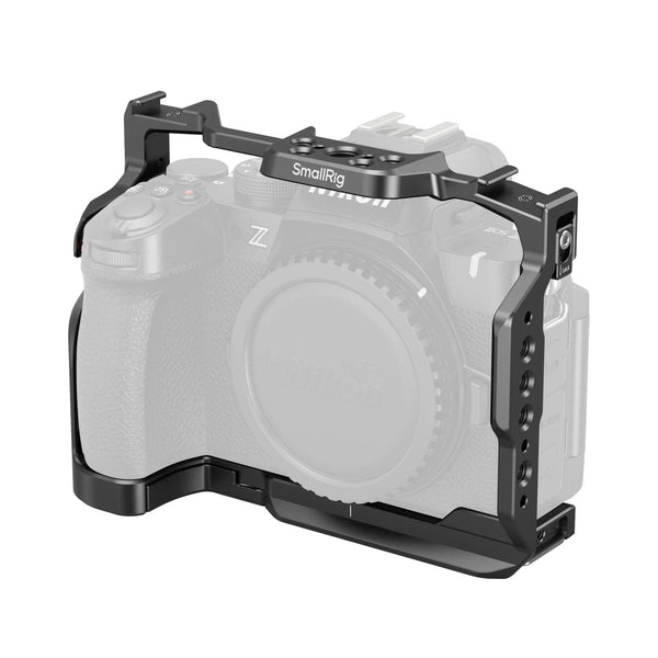 SmallRig Cage for Nikon Z50 II with 3-point locking system and integrated Arca-Swiss plate for secure fit and versatile expansion