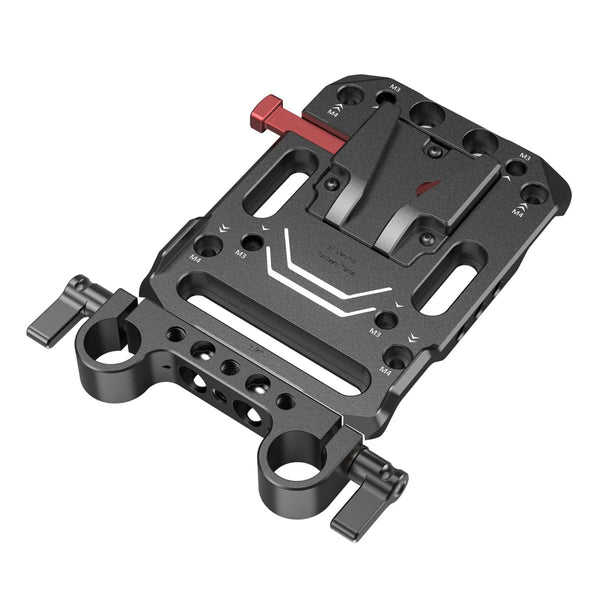 SmallRig V Mount Battery Plate with dual 15mm rod clamp for camera rigs and V mount batteries