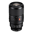 Sony FE 100mm f2.8 Macro GM OSS lens with 1.4x magnification, optical stabilization, and high-resolution G Master optics