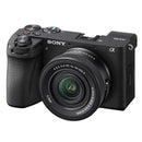 Sony camera with attached Sony PZ 16-50mm f3.5-5.6 OSS II compact zoom lens