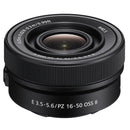 Sony PZ 16-50mm f3.5-5.6 OSS II compact power zoom lens with optical stabilization and fast autofocus