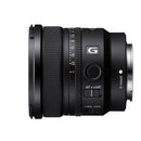 Sony FE 16mm f1.8 G wide-angle prime lens with fast aperture and compact design