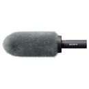 Sony ECM-778 shotgun microphone with windscreen for clear, professional audio capture.