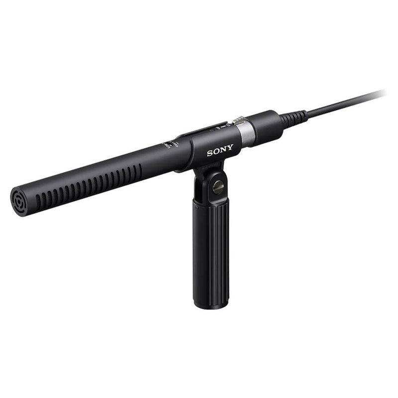 Sony ECM-778 shotgun microphone with XLR connector, compact, lightweight, professional audio capture for boom or camera use