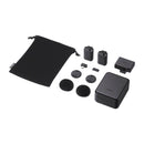 Sony ECM-W5 Wireless Microphone Kit package contents on a white background