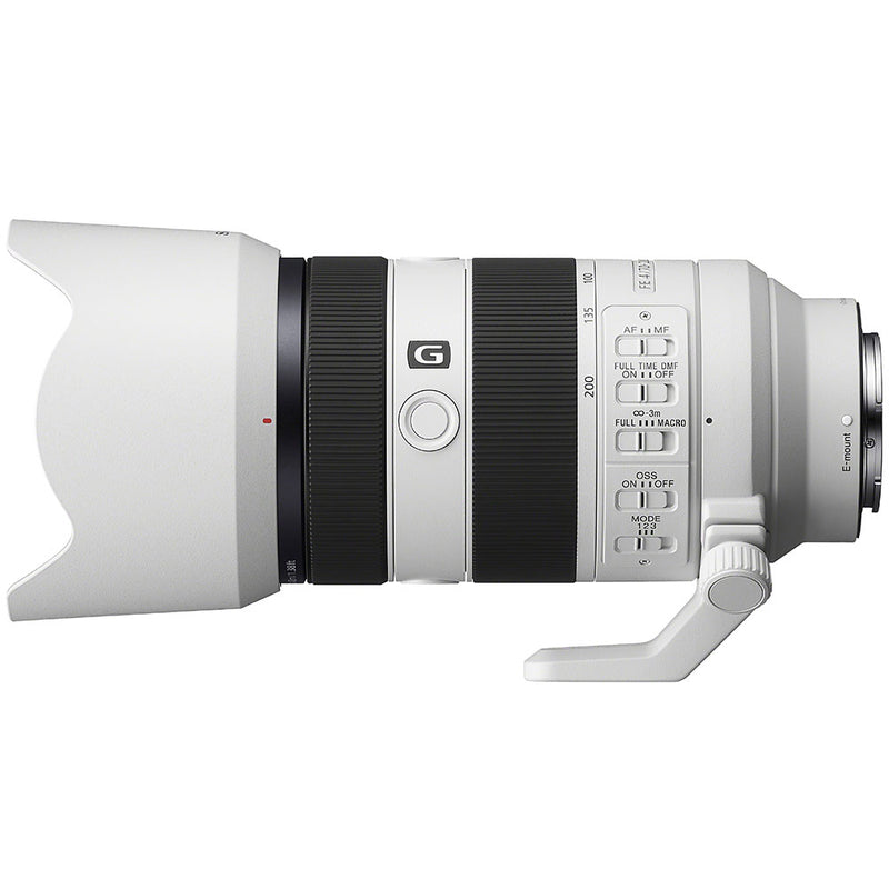 Sony FE 70-200mm f4 Macro G OSS II mirrorless lens with hood