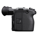 Sony FX2 full-frame camera body side view showing ergonomic grip and viewfinder