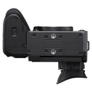 Sony FX2 full-frame camera body side view showing ergonomic design and mounting points