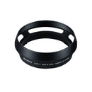 Black Sony LHP-1 lens hood on a white background