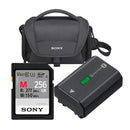 Sony NP-FZ100 Battery Pack with 256GB UHS-II SDXC Memory Card and LCS-U21 Protective Carrying Case bundle