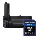 Sony VG-C4EM Vertical Grip with Delkin Prime 256GB SD Memory Card