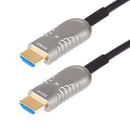 StarTech HDMI 2.1 Hybrid Active Optical Cable 100ft with gold-plated connectors for 8K 60Hz video and high-quality audio transmission