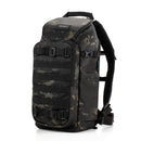 Tenba Axis V2 16L tactical camera backpack with camouflage design and MOLLE webbing