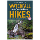 Book cover of Steve Tersmette's Waterfall Hikes in the Canadian Rockies featuring a waterfall and forest scene