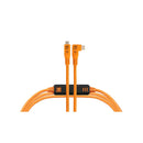 Tether Tools TetherPro Optima 10G 6-foot orange USB-C straight to right-angle cable for fast data transfer