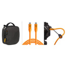 Tether Tools Starter Tethering Kit with USB-C cable, camera support tether, and protective TechManager bag