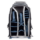 ThinkTank FirstLight 35L+ camera backpack with adjustable padded dividers and multiple compartments for lenses and gear storage