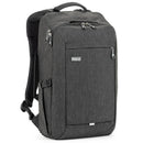 Thinktank BackStory 15 camera backpack with top and rear access, laptop and tablet compartments, and comfortable shoulder harness in graphite color