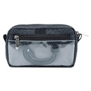 Thinktank Cable Management 10 pouch in blue and clear with zippered compartments and transparent panels for easy cable organization