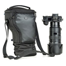 Thinktank Digital Holster 20 v3 camera bag with adjustable compartments for mirrorless cameras and lenses, black with shoulder strap.