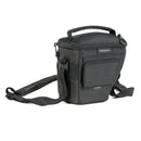 Compact black ThinkTank Digital Holster 5 v3 camera bag with shoulder strap and multiple zippered accessory pockets for mirrorless cameras