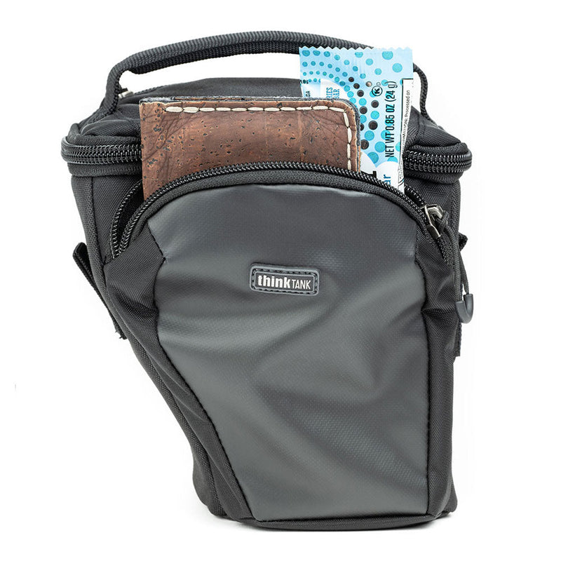 ThinkTank Digital Holster 5 v3 black compact camera bag with multiple zippered accessory pockets and removable shoulder strap
