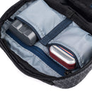 ThinkTank EDC Tech Pouch open with organized tech accessories inside