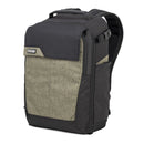 Thinktank Mirrorless Mover Backpack in black and gray, padded shoulder straps, multiple compartments for mirrorless camera gear and personal items, side pockets, and front flap design
