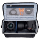 Thinktank Mirrorless Mover 25 camera bag interior with Nikon camera and accessories.